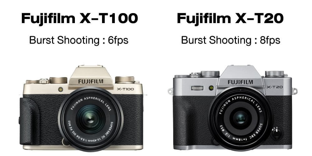 Tips : เปรียบเทียบ Fujifilm X-T100 กับ Fujifilm X-T20