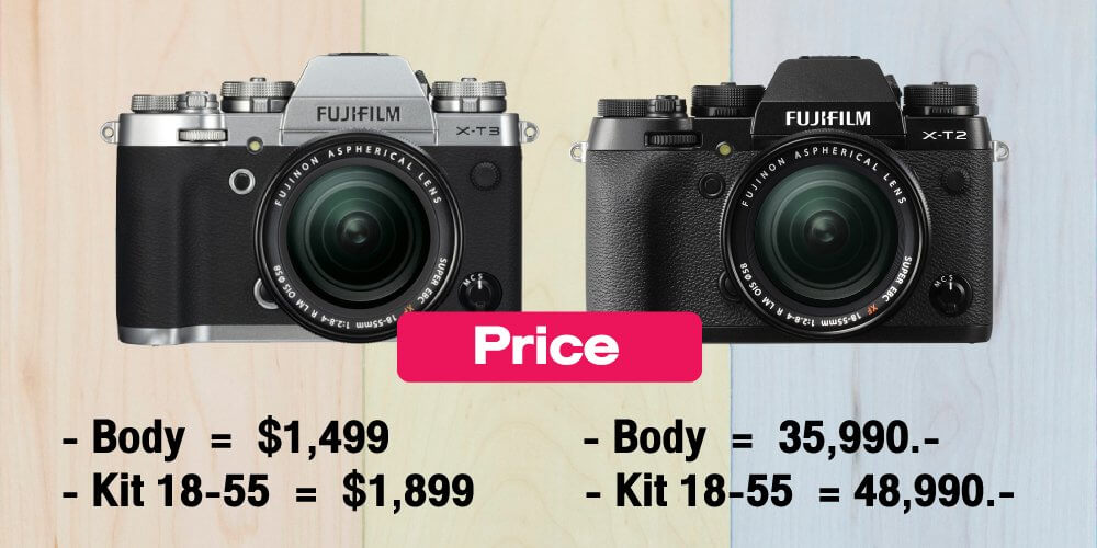 เปรียบเทียบ : Fujifilm X-T3 vs Fujifilm X-T2