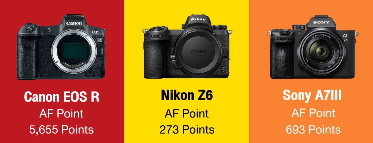 ศึก ZAR : เปรียบเทียบ EOS R vs Nikon Z6 vs Sony A7III