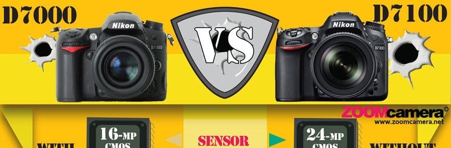  เปรียบเทียบ Nikon D7100 vs. Nikon D7000