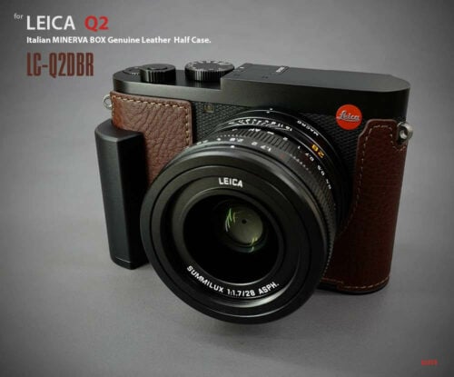 LIMs Design (LC-Q2DBR) Italian Leather half Case with AL-6061 for Leica Q2-Brown
