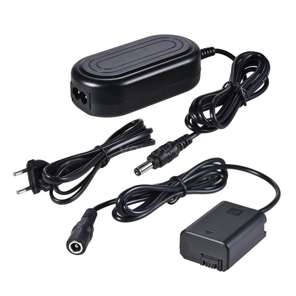DC Coupler for Sony NP-FW50 Dummy Battery แบตเตอรี่แบบเสียบปลั๊กไฟ + AC Power Adapter AC-PW20 1 DC Coupler for Sony NP-FW50 Dummy Battery แบตเตอรี่แบบเสียบปลั๊กไฟ + AC Power Adapter AC-PW20