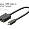 Ugreen 20137 Mini HDMI Male to HDMI Female Adapter Cable 22cm Black 2