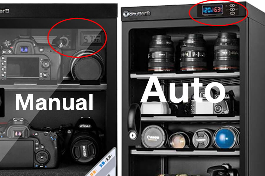 ตู้กันชื้นต่างกันยังไง? ตู้กันชื้น Manual และ Auto