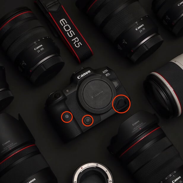 Canon EOS R5 buttons