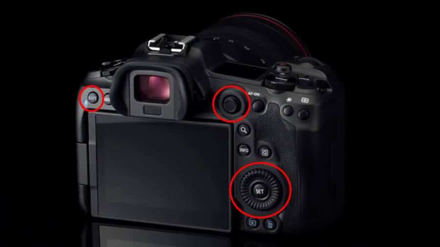 Canon EOS R5 back buttons