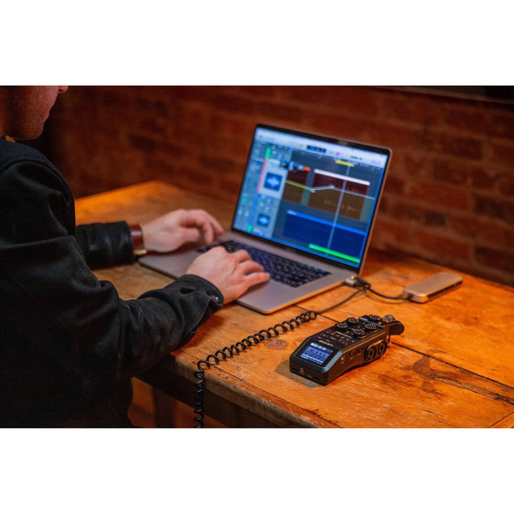 Zoom H6 All Black 6 Input 6 Track Portable Handy Recorder with Single Mic Capsule Black 16