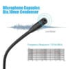 Maono AU-GM10 Gooseneck Microphone USB Cardioid Condenser Mic (ประกันศูนย์) 11 Transducer Type: Electret Condenser, 10mm Polar Pattern: Cardioid Frequency Range: 100Hz~8KHz Bit Depth: 16 bit Sampling Rate: 48KHz Max SPL: 105db LED Indicator: Green-unmute; Red-mute