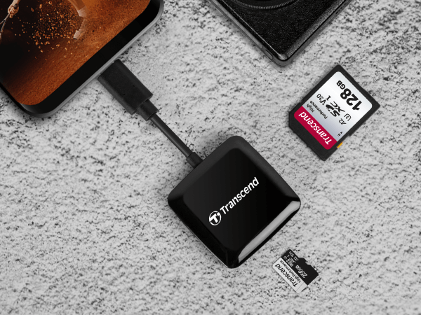Transcend TS RDC3 USB C Card Reader 3.2 Gen1 for SDHCSDXC MicroSDHCMicroSDXC UHS I 8