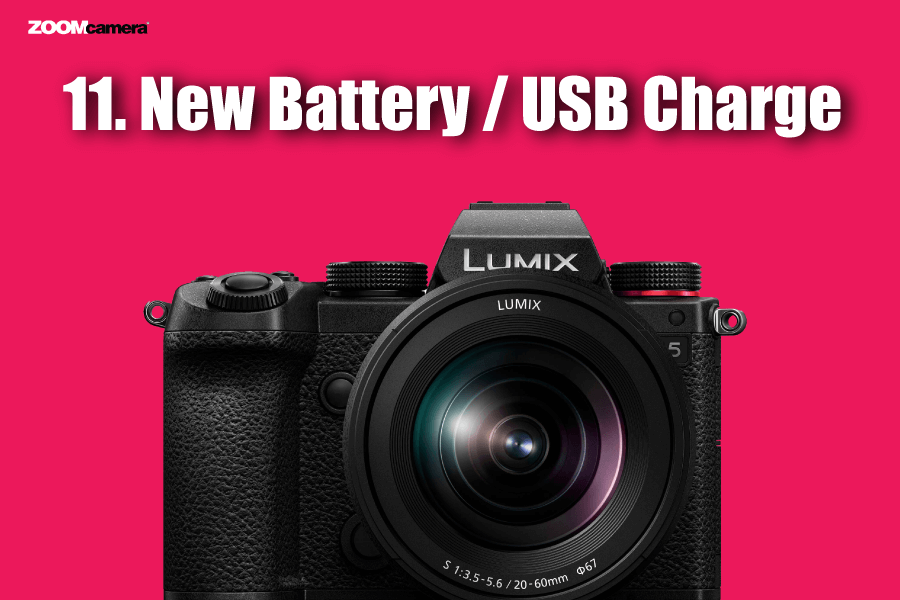 สรุปฟีเจอร์ Panasonic Lumix S5 น่าสนใจ ใช้งานได้จริง 12 ฟีเจอร์ Panasonic Lumix S5 new battery
