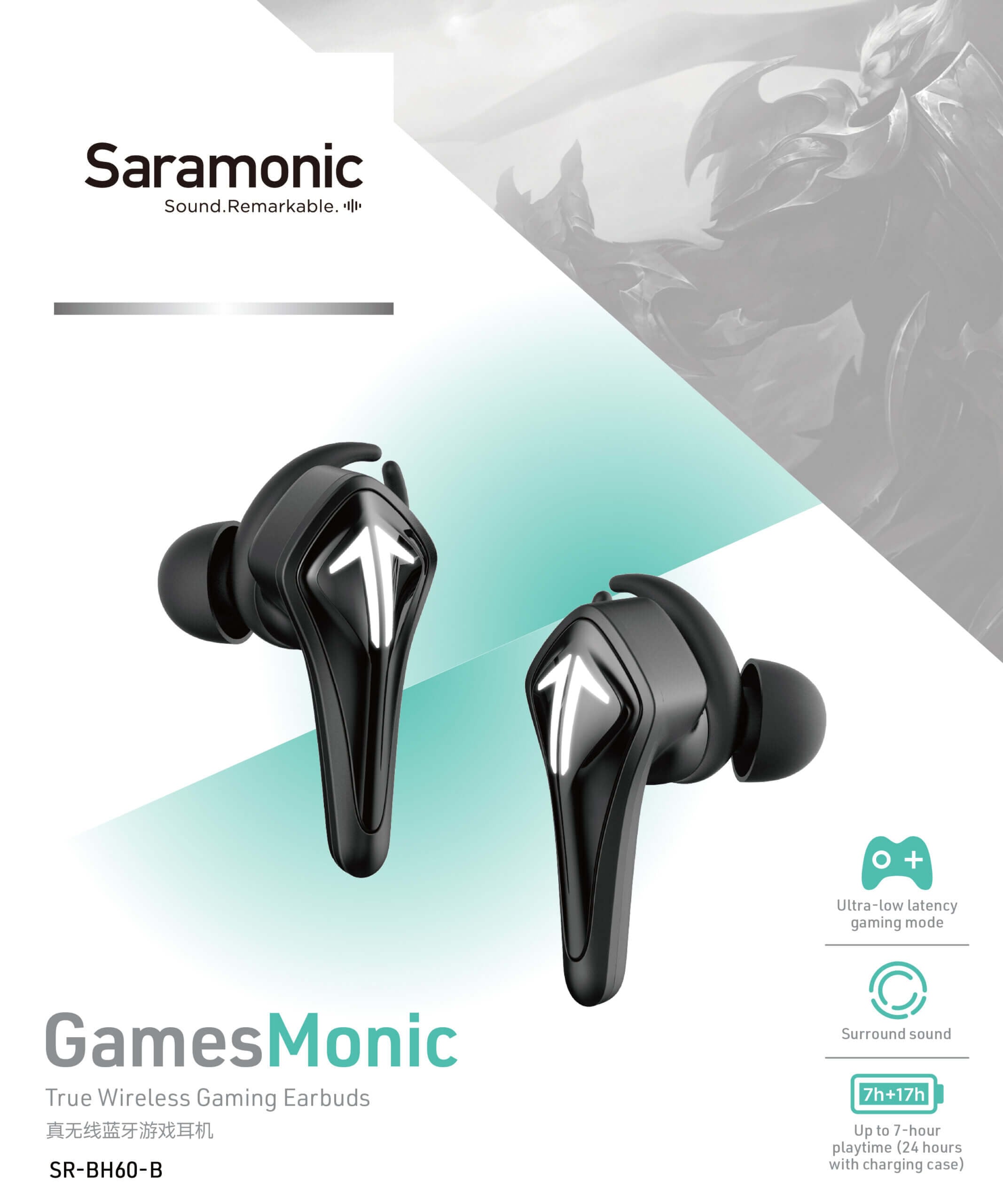 Saramonic SR BH60 R True Wireless Gaming Earbuds 17 scaled