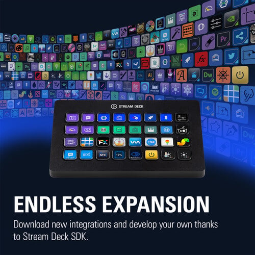 Elgato Stream Deck XL สามารถใช้งานบันทึกคำสั่งการใช้งานปุ่มต่าง ๆ เอาไว้ได้สูงสุด 32 ปุ่ม โดยปุ่มเหล่านี้สามารถบันทึกคำสั่งต่าง ๆ จากโปรแกรมสตรีมยอดนิยมตั้งแต่ Elgato Streaming Software, Xsplitter หรือ โปรแรกมยอดฮิตอย่าง OBS Studio ได้อย่างไร้ปัญหานั่นเอง บนปุ่มต่าง ๆ ผู้ใช้งานสามารถ Customize ลวดลายบนปุ่มได้เอง ทำให้สามารถแสดงผลได้ถูกต้องตรงใจ ไม่ว่าจะเป็นการ Insert เสียง หรือเอฟเฟคแสงสีต่าง ๆ การเปิดปิดซอฟต์แวร์ต่าง ๆ ก็สามารถแสดงผลบนหน้าจอ LED นี้ได้ โดยไม่ต้องจดจำปุ่มหลักบนคีย์บอร์ดจนเกิดการใช้งานผิดพลาด ด้วยหน้าจอที่ Custom