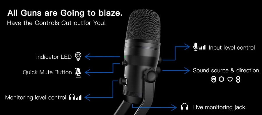 FIFINE K690 USB MIC WITH FOUR POLAR PATTERNS (ประกันศูนย์) 8 FIFINE K690 USB MIC WITH FOUR POLAR PATTERNS