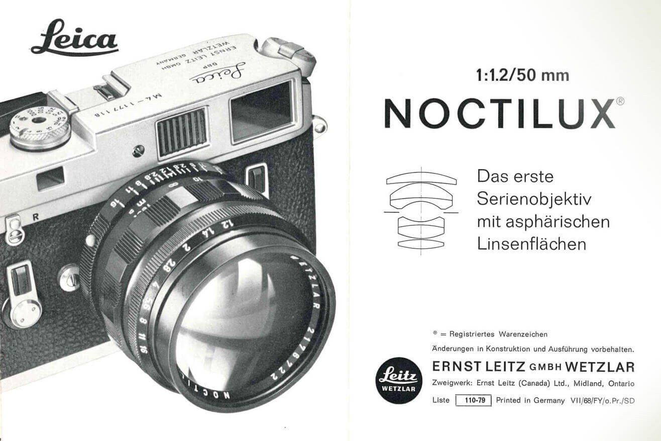 Leica Noctilux-M 50mm f1.2 ASPH Lens Black