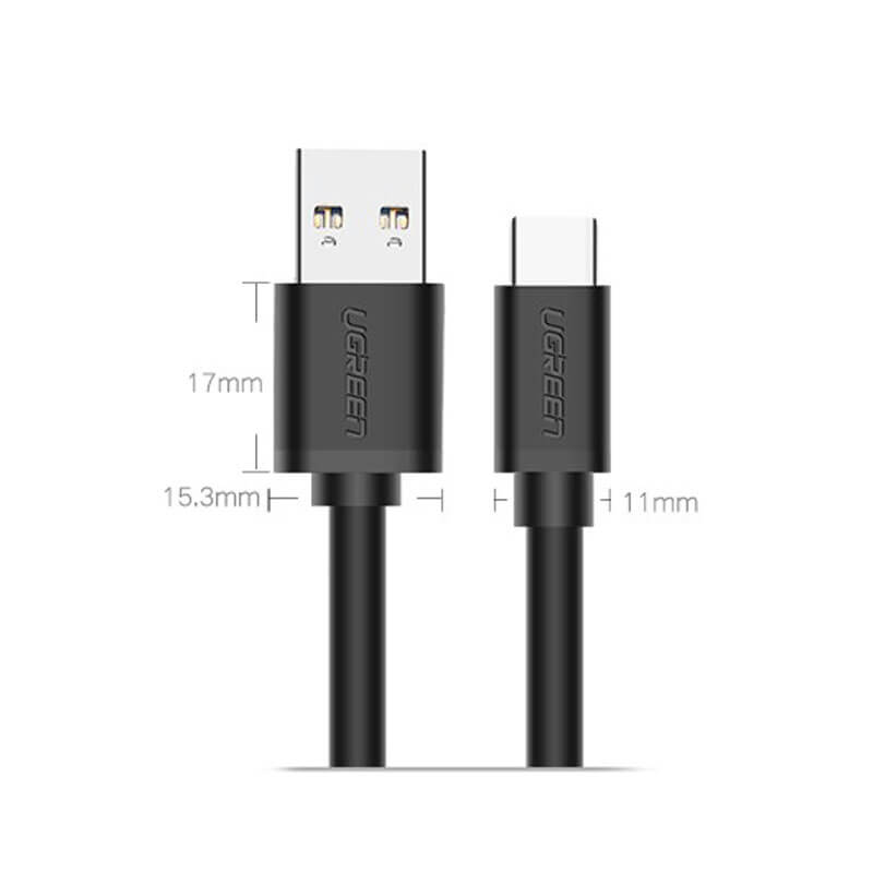 Ugreen 20882 USB 3.0 Type A male to USB Type C male 3A Fast Charge Cablel 1m