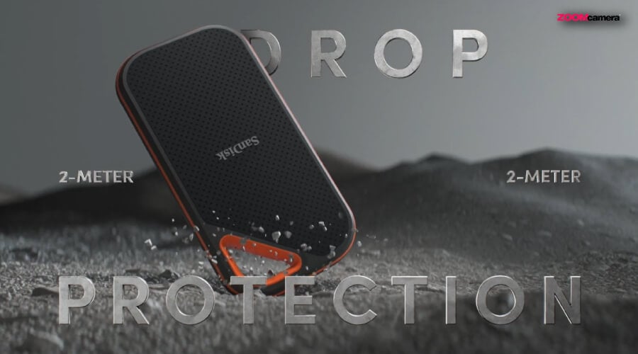 รีวิว Sandisk Extreme Portable SSD V.2 กับความเร็วระดับ 1000 mb/s 7 Sandisk Extreme Portable SSD V.2 shock proof