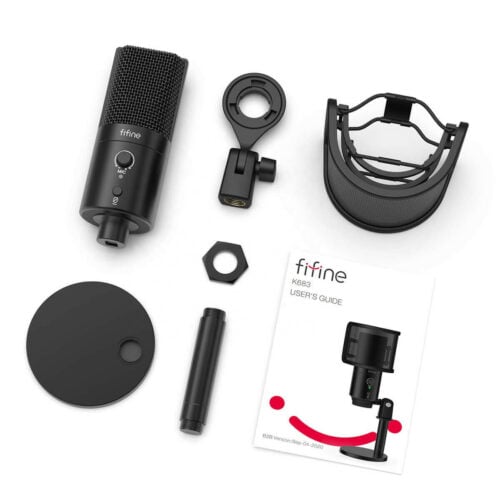 FIFINE K683B TYPE C USB MIC WITH A U-SHAPE POP FILTER