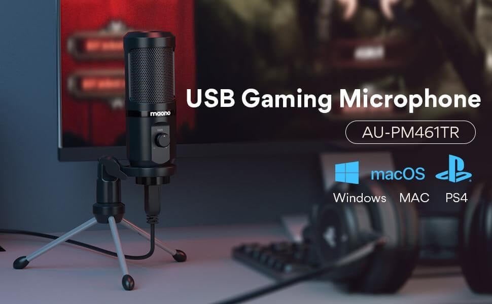 Maono ไมโครโฟน Au-Pm461Tr USB Gaming Microphone