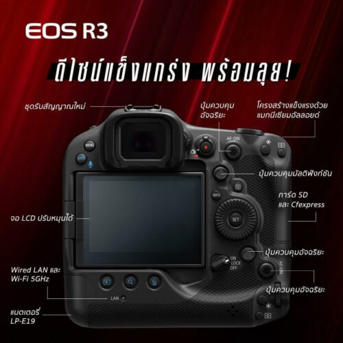 Canon EOS R3 Mirrorless Digital Camera (ประกันศูนย์) 2 Canon EOS R3 Mirrorless Digital Camera