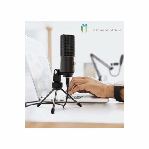 FIFINE T669 USB MICROPHONE BUNDLE WITH ARM STAND & SHOCK MOUNT FOR STREAMING, PODCASTING ON LAPTOP/PC