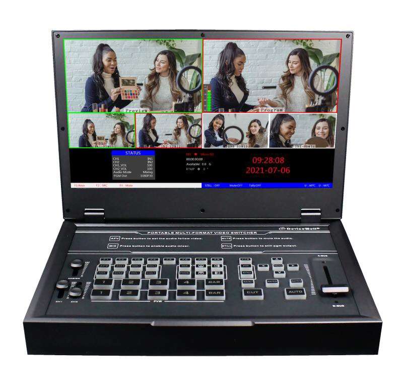 DeviceWell HDS9325 11.6" 5-CH Portable Video Switcher with High-Definition Monitor Screen Integrated Design (ประกันศูนย์) 1 DeviceWell HDS9325 11.6 5-CH Portable Video Switcher