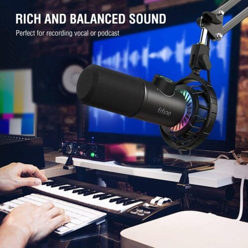 FIFINE K658 RGB USB DYNAMIC CARDIOID MICROPHONE (ประกันศูนย์ 1 ปี) 3 FIFINE K658 RGB USB DYNAMIC CARDIOID MICROPHONE