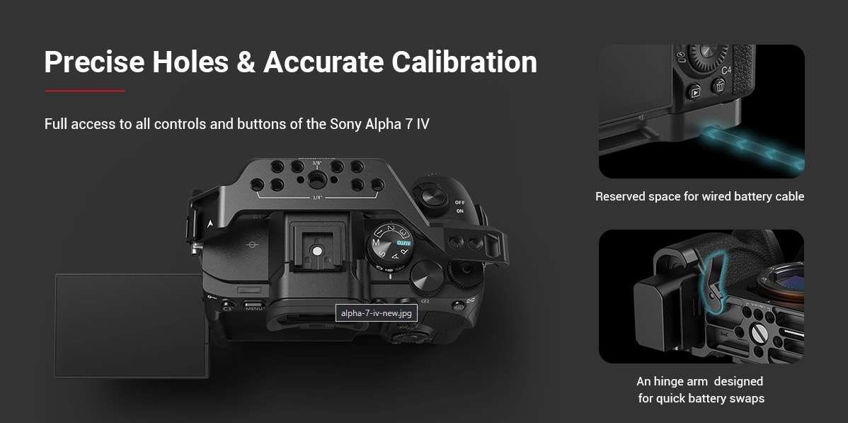 SmallRig 3667 Full Camera Cage for Sony a7 IV, a7S III, and a1