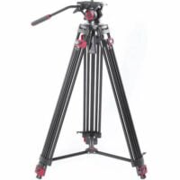 Miliboo MTT602A Professional Aluminum Tripod and Fluid Head with Mid-Level Spreader