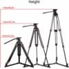 Miliboo MTT609A Aluminum Professional Tripod and Fluid Head with Ground Spreader (ประกันศูนย์) 10 miliboo MTT609A Professional Tripod and Fluid Head with Ground Spreader (Aluminum)