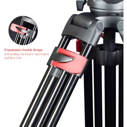 Miliboo MTT609A Aluminum Professional Tripod and Fluid Head with Ground Spreader (ประกันศูนย์) 15 miliboo MTT609A Professional Tripod and Fluid Head with Ground Spreader (Aluminum)