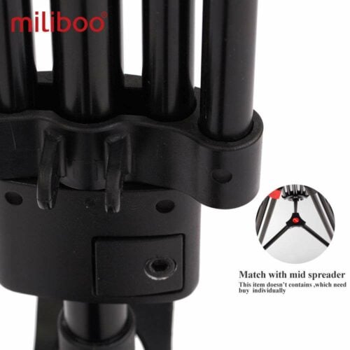 Miliboo MTT609A Aluminum Professional Tripod and Fluid Head with Ground Spreader (ประกันศูนย์) 2 miliboo MTT609A Professional Tripod and Fluid Head with Ground Spreader (Aluminum)
