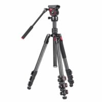 miliboo MUFB-BK Aluminum Travel Tripod Kit with Fluid Head