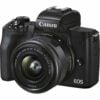 Canon EOS M50 Mark II Mirrorless Camera with 15-45mm and 55-200mm Lenses Black