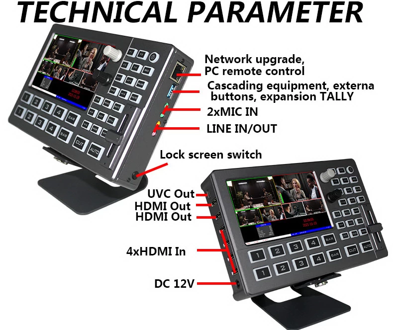 DeviceWell HDS8101 4-CH HD Video Switcher