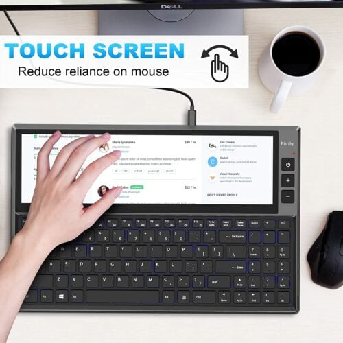 FICIHP Multifunctional Keyboard with 12.6 inches Touchscreen K1