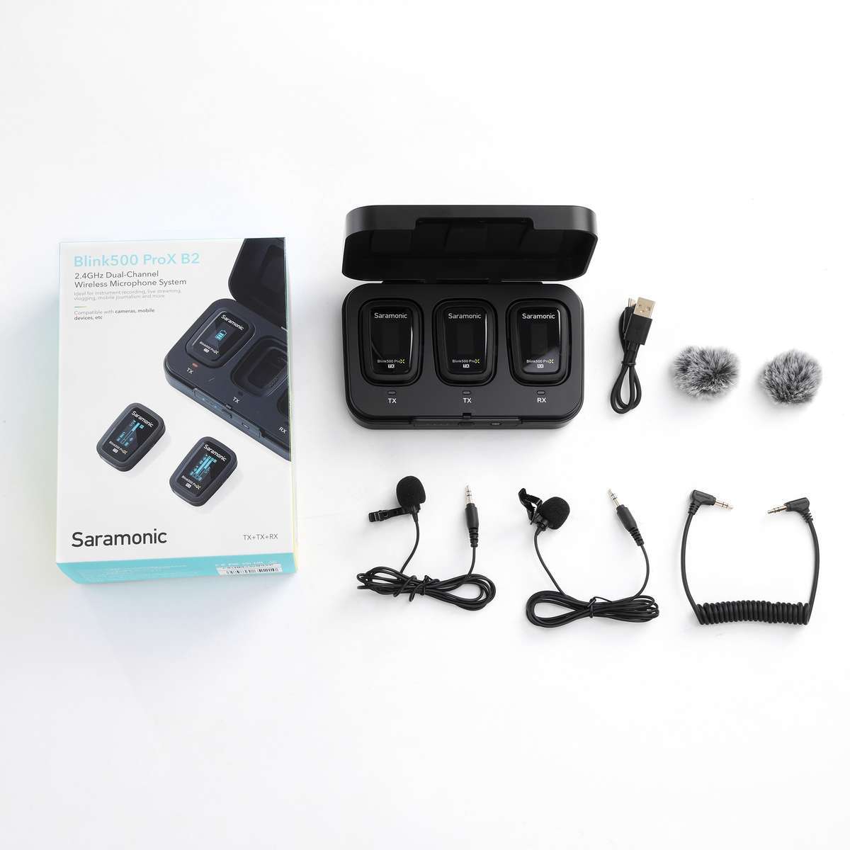 Saramonic Blink 500 Pro X Wireless Microphone Set B2 (ประกันศูนย์) 22 Blink500 ProX B2 White Background Image8