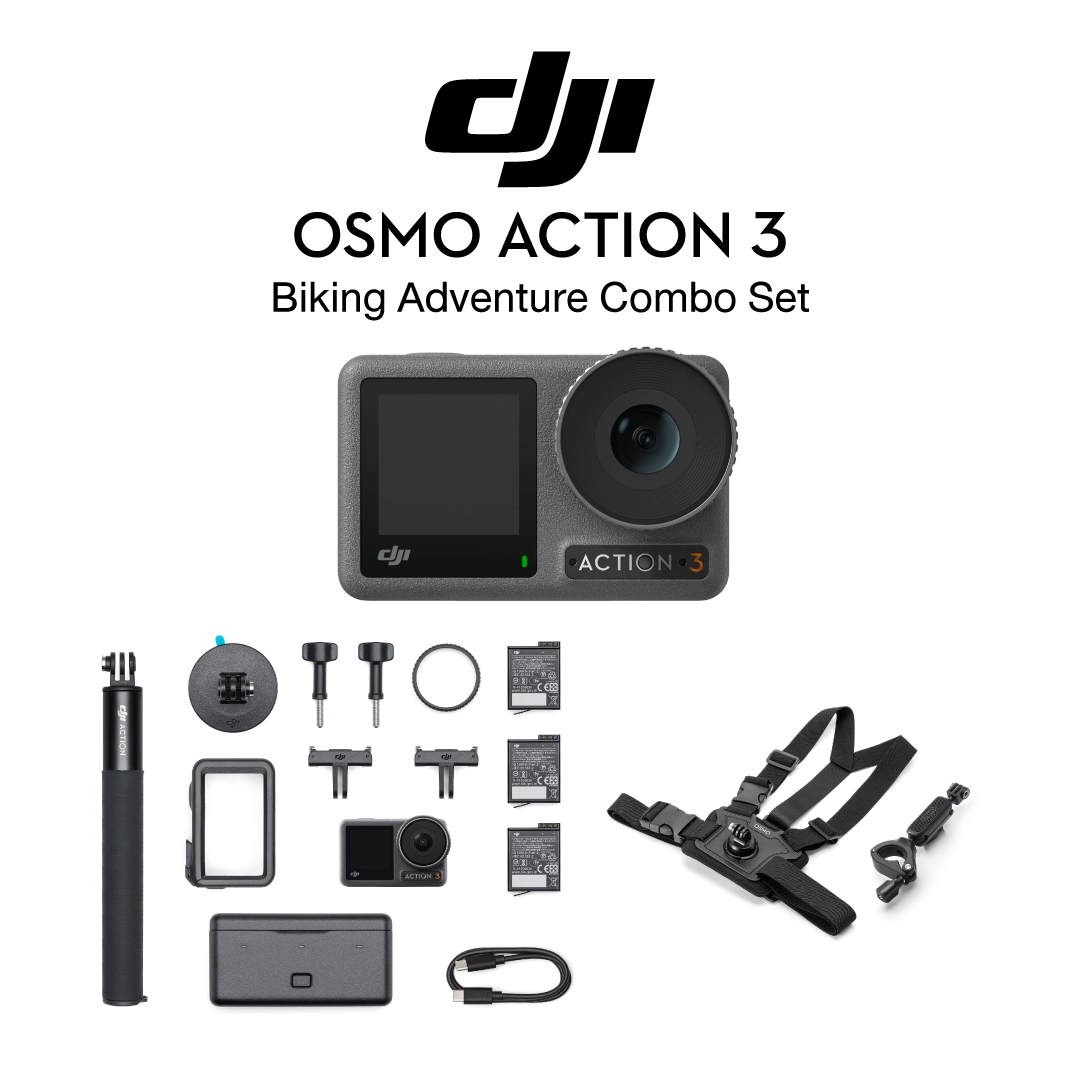 DJI OSMO Action 3 Biking Adventure Combo Set White