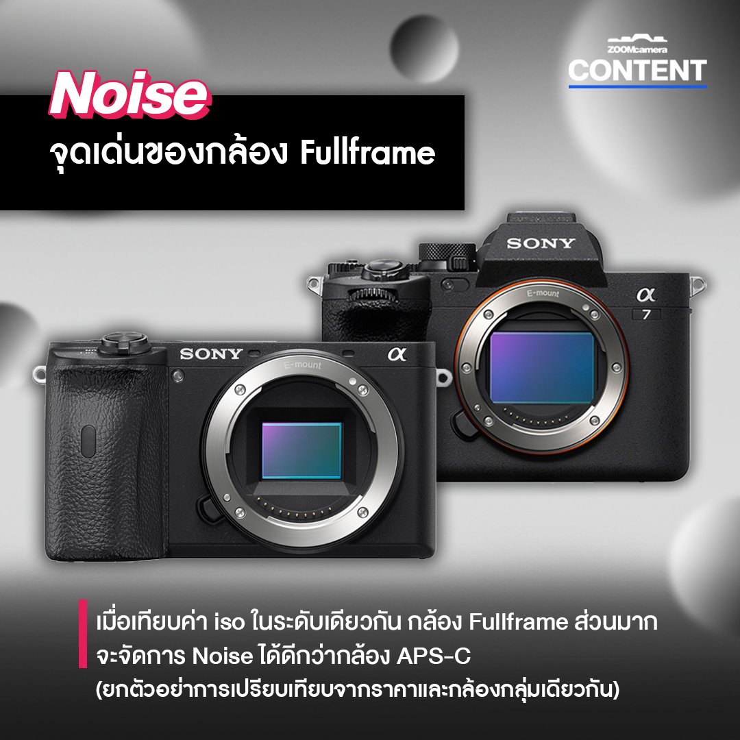 เลือกอะไรดี ? Fullframe vs APS-C 6 Noise 2A