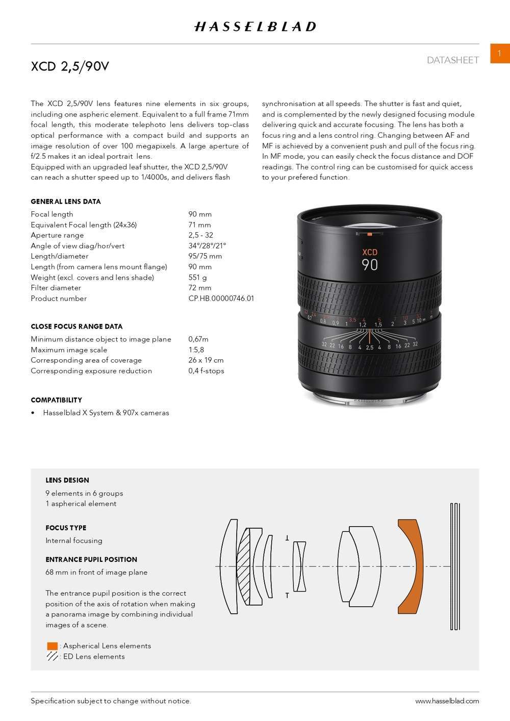 xcd 90v lens datasheet en page 0001