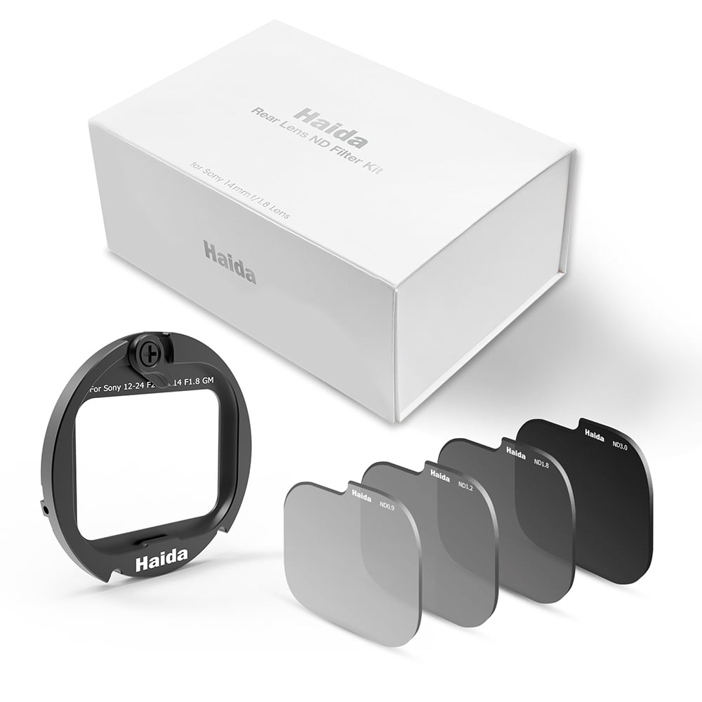 Haida Rear Lens ND Filter Kit (ND0.9+1.2+1.8+3.0) for Sony FE 14mm f/1.8 GM Lens (with Adapter Ring) (ประกันศูนย์) 6 Haida Rear Lens ND Filter Kit (ND0.9+1.2+1.8+3.0) for Sony 14mm f1.8 GM Lens (with Adapter Ring)