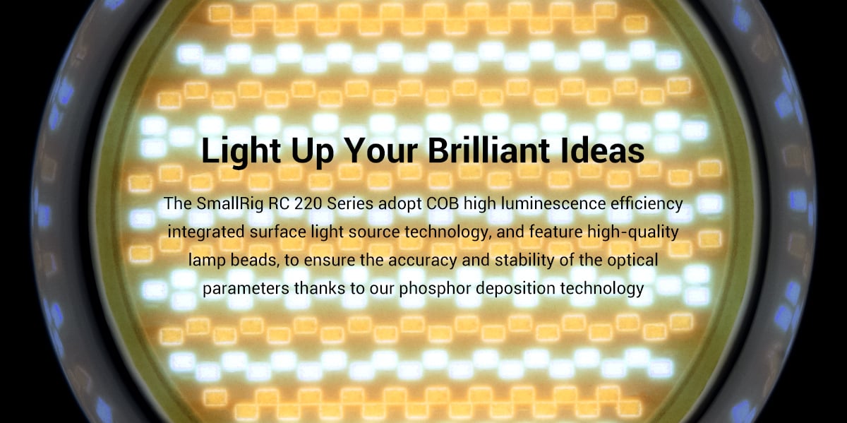 SmallRig RC 220D 220B LED Video Light Detail