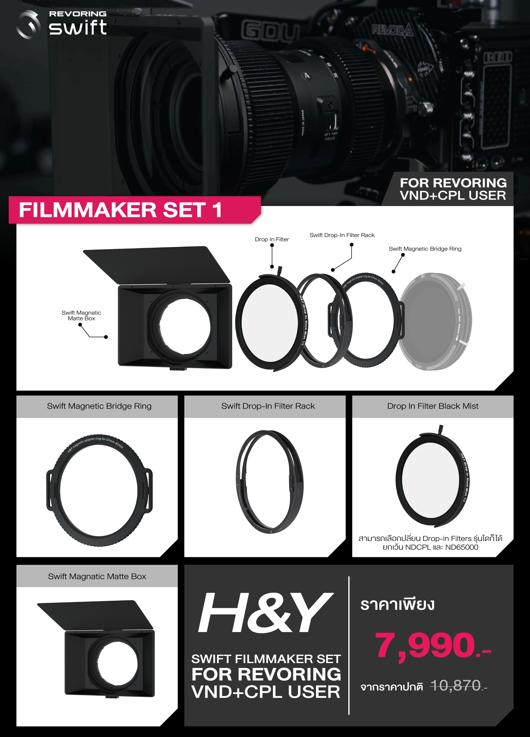 H&Y Swift Filmmaker for RevoRing VND+CPL Set Filter