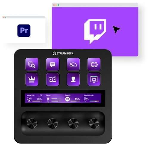 Elgato Stream Deck+ Live Video Stream controller 8 Keypad Buttons