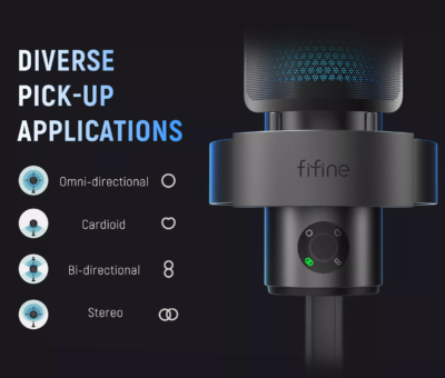 FIFINE A9 RGB Condenser Microphone 4 Types Of Directional With Quick Mute Button (ประกันศูนย์) 38 FIFINE A9 RGB Microphone 4 Types Of Directional