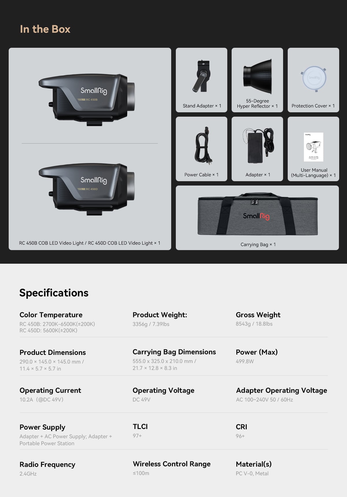 SmallRig 3970 RC450D COB LED Video Light (ประกันศูนย์) 28 SmallRig 3970 RC450D