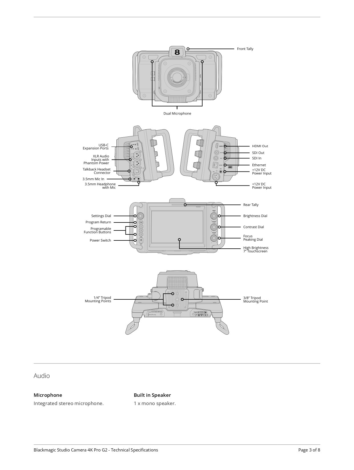 Blackmagic Design Studio Camera 4K G2