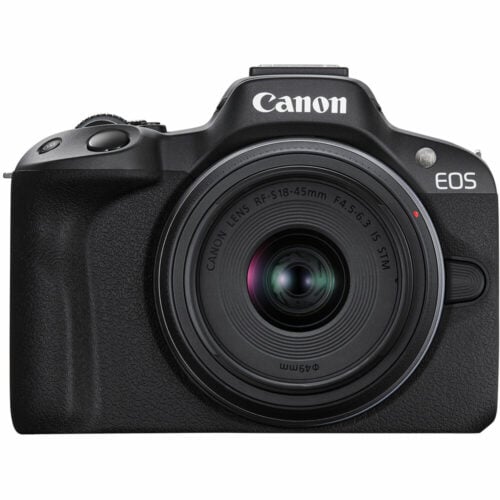 Canon EOS R50 Mirrorless Camera with 18-45mm Lens (Black)