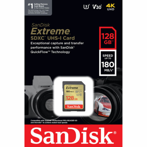 SanDisk 128GB Extreme UHS-I SDXC Memory Card SDSDXVA-128G-GNCIN
