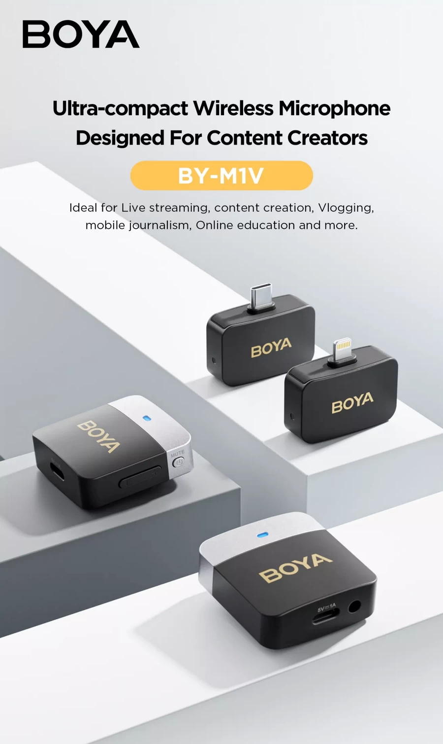 Boya BY-M1V1 Wireless Lavalier Microphone