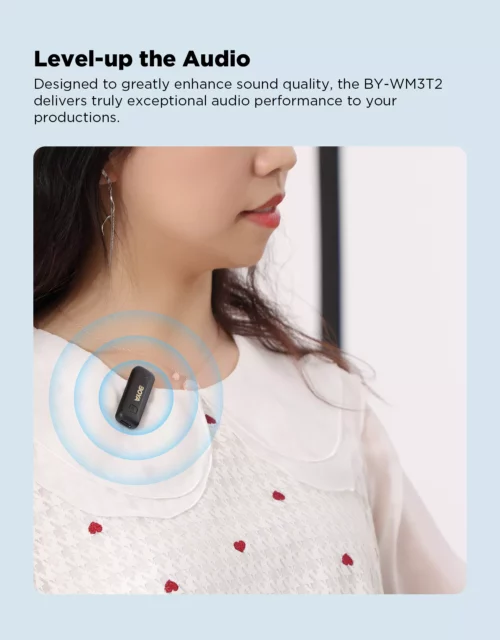 Boya BY-WM3T2-M1 / M2 Mini 2.4GHz Wireless Microphone (ประกันศูนย์ 2 ปี) 5 Boya BY-WM3T2-M1 M2 Mini 2.4GHz Wireless Microphone